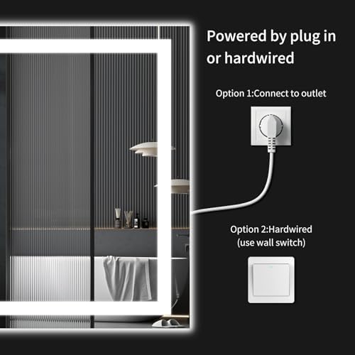 22"x30" Lighted LED Bathroom Mirror - Image 7