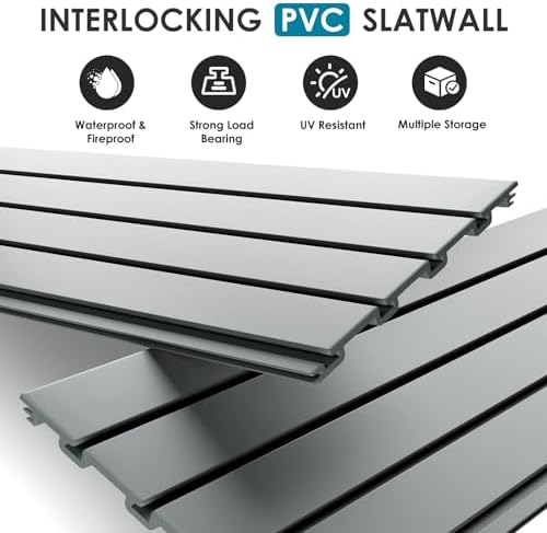 Brakki Slat Wall Paneling 2x4 Ft, Slatwall Garage Organizer Storage System - Image 2