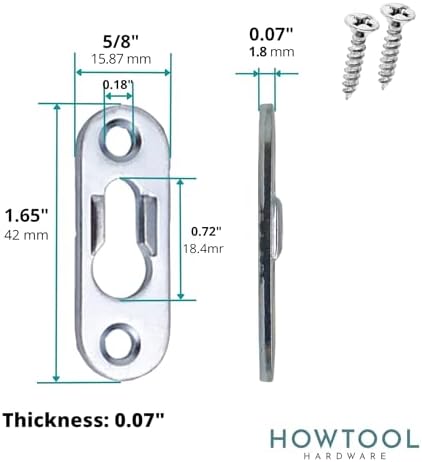 Heavy Duty Keyhole Hanger with Phillips Screws & Anchors, 20 Pack - Image 4