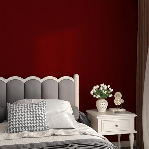 Maroon Velvet Fabric Wallpaper Peel and Stick Red Self Adhesive Felt Drawer - Image 6