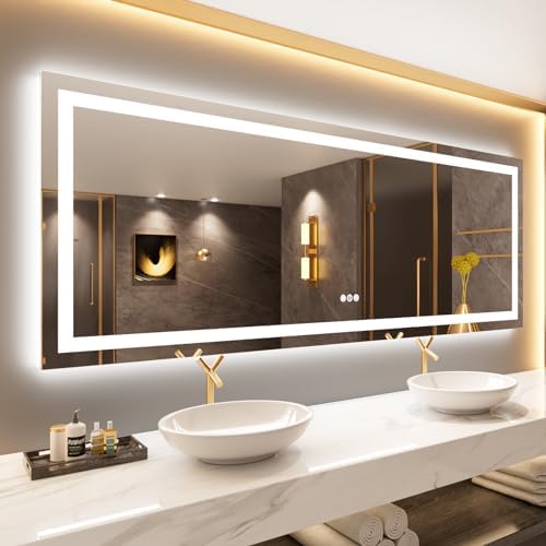 LOAAO 84"X32" LED Bathroom Mirror by LOAAO