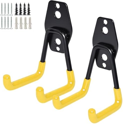 GeeWatom 2 Pack Garage Storage Utility Hooks，Garage Garden Tool Organizer，Steel by GeeWatom