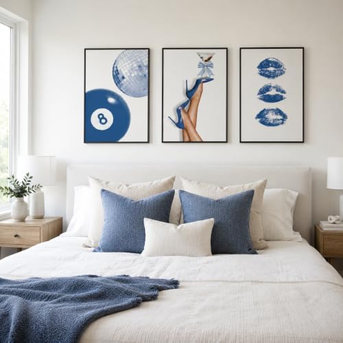 YZLYAD Blue Trendy Posters Wall Art, Modern Stylish Wall Decor, 12x16 Inch - Image 6