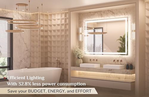 Keonjinn 48x36 Inch LED Bathroom Mirror - Image 2