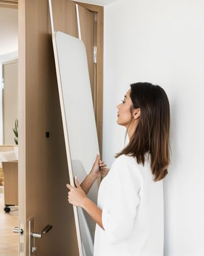 DMWOODFL 48"x14" Rounded Rectangle Over The Door Mirror - Image 5