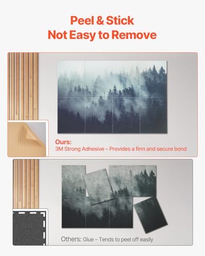 VEVOR 8 Pack Art Acoustic Panels, 63 x 23.62 x 0.4 inch Soundproof Wall Tiles - Image 3