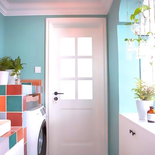 Teal Blue Peel and Stick Wallpaper 15.7"x196" Solid Colour Contact Paper Modern - Image 5