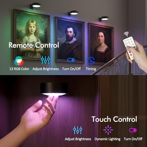 Picture Lights for Wall, Rechargeable Battery Wireless Poster Lights - Image 5