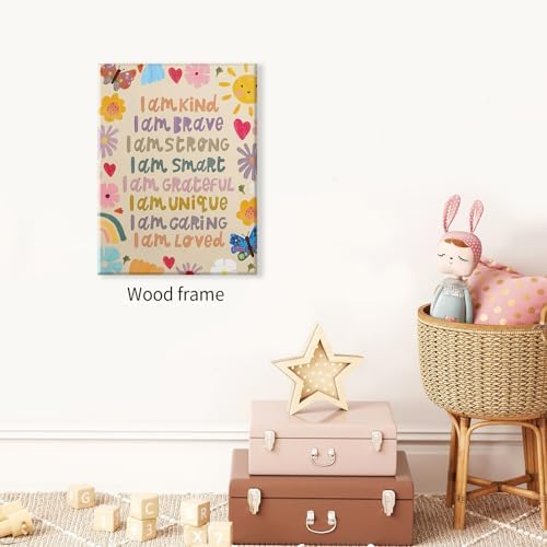 Kids Positive Quotes Wall Art Fashion Colorful Floral Affirmation Poster Cute - Image 4