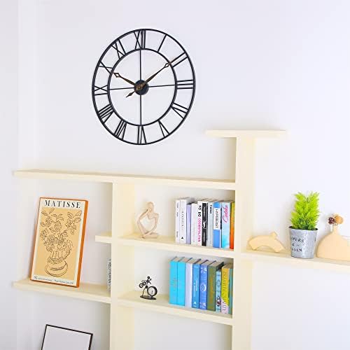 CLXEAST Large Wall Clock 30 Inch, Metal Roman Numeral Wall Clock Modern - Image 5