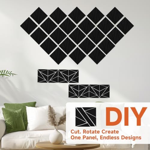 12 Pack Acoustic Panels, 11.8”x11.8” Sound Absorbing Panels - Image 4
