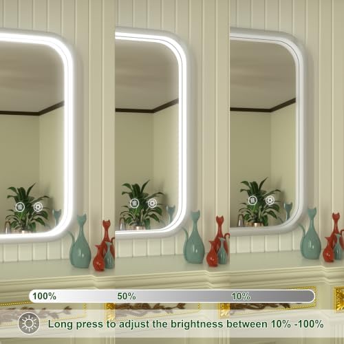 30"x30" Silver LED Bathroom Mirror - Image 3