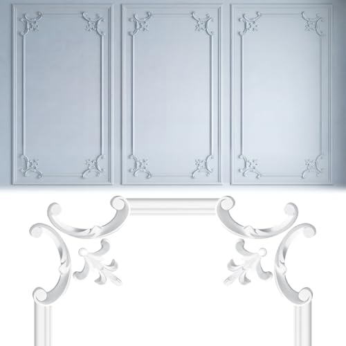 12pcs Corner Wall Molding, Wainscoting Floral Molding, Fleur De Lis by Unknown
