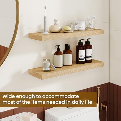 Dreamland 24 Inch Floating Shelves, 6.7" Rustic Wall Shelf, 3 Pack - Image 5