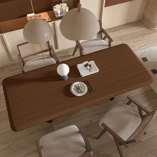 24"x197" Walnut Wood Grain Wallpaper Roll Peel Stick Brown Textured Wood - Image 3