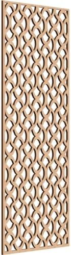 Resort Decorative Pierced Fretwork Wood Wall Panels, 21 3/8"W x 54 3/8"H x 3/8"T by EkenaMillwork