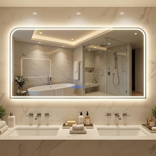 Antok LED Bathroom Mirror 60" L x 30" W, LED Mirror by AntokMirror
