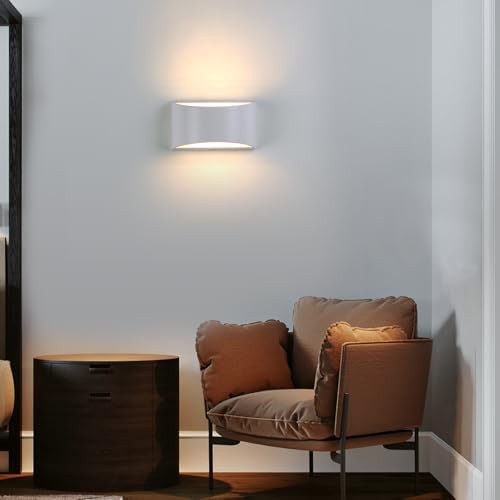 White Modern LED Wall Sconce Hardwired Indoor Wall Lights Up and Down Wall - Image 6