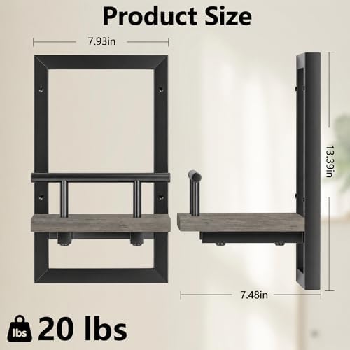 Sbosbo Floating Shelves for Wall Plant Shelf Indoor Wall Mounted Shelves - Image 3