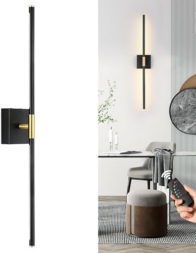 Morauroral Black Gold Battery Operated Wall Sconces by Morauroral