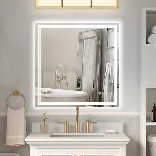 Ratsamee 30"x30" LED Bathroom Mirror by RATSAMEE