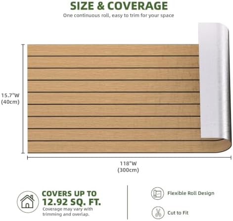 Elvone Peel and Stick PVC Slat Wood Wall Panel - Image 5