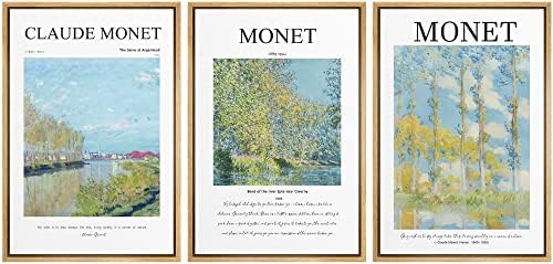 MUDECOR Framed Wall Art Print Set Argenteuil Landscapes by Claude Monet Nature by MUDECOR