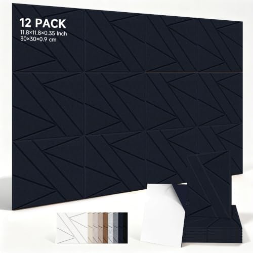 TO-TH Acoustic Panels Peel and Stick Soundproof Wall Panel 12Pack by TO-TH