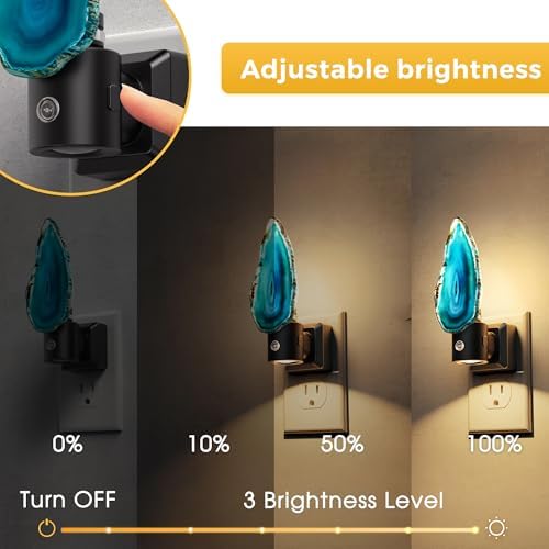 L LOHAS LED Night Light, Night Lights Plug into Wall, Agate Nightlight - Image 2
