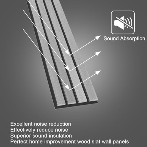 NeatiEase Wood Wall Panels, 9 Feet Acoustic Slat Wall Panels - Image 2