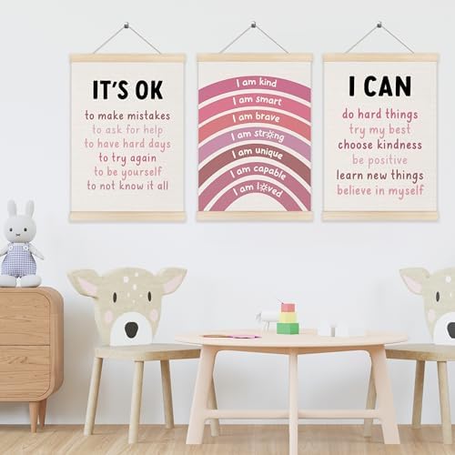 Koesus Inspirational Classroom Pink Rainbow Wall Art Poster Hanger Frame 12x16 - Image 2