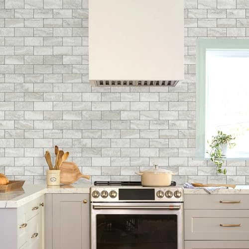 STICKGOO 10-Sheet Peel and Stick Backsplash on Subway Tile - Image 2