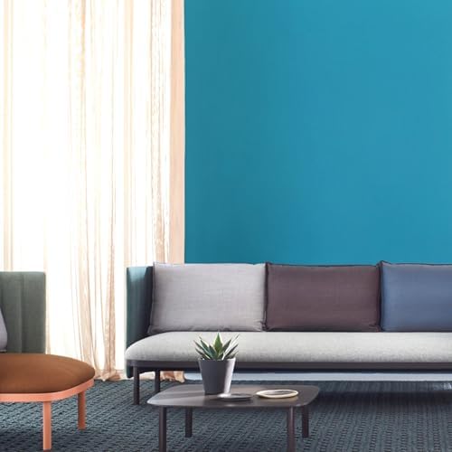 Teal Peel and Stick Wallpaper 23.6"x118" Solid Colour Contact Paper Modern - Image 4