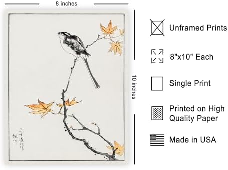Poster Master Vintage Long-Tailed Tit and Maple Tree Poster - Image 2