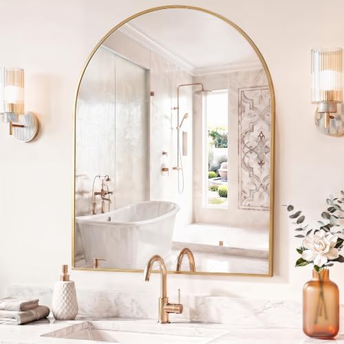 Sweetcrispy 30"x40" Arched Bathroom Mirror, Bathroom Mirrors by Sweetcrispy