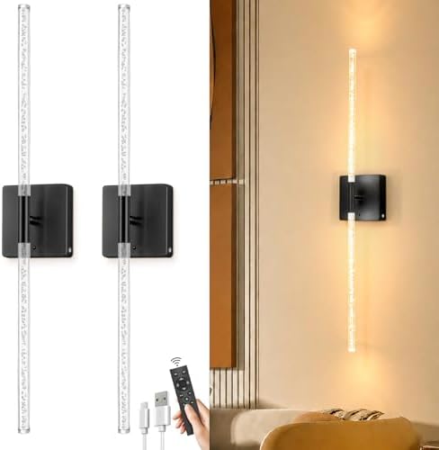 iThird Wall Sconces Set of 2, Rechargeable Wireless Sconce by iThirdHomeOutdoorLighting