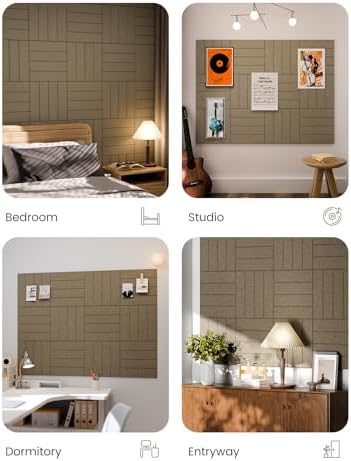 Fluxynara 48" x 36" Large Felt Bulletin Board，Christmas Brown-1 - Image 6