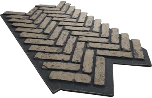 EverStone Herringbone Faux Brick Panel, 46 1/2"W x 25 1/4"H x 1"D, Ash Color - Image 6