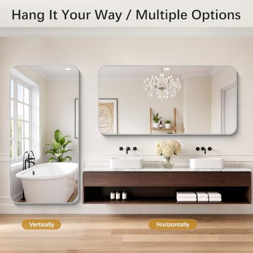 DESBING 72"x36" Bathroom Mirror - Image 2