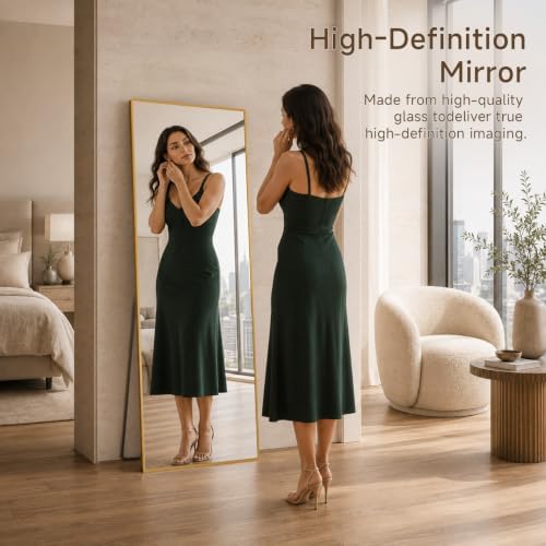 58"x20" Full Length Mirror, Floor Mirror Full Length Gold - Image 4