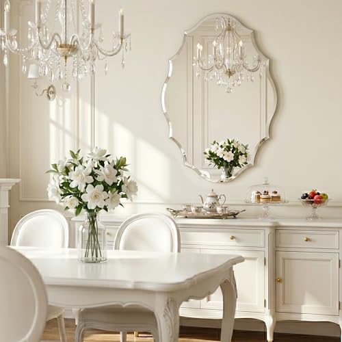 24" x 36" Large Scalloped Frameless Mirror - Image 5