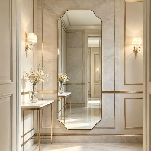 ANDY STAR 24" x 65" Brushed Gold Full Length Mirror - Image 3