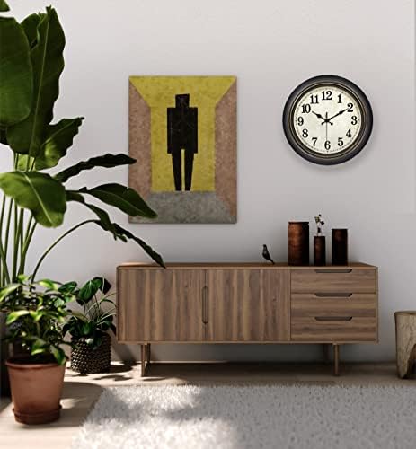 45MinST 14 Inches Retro Wall Clock, Silent Non Ticking Battery Operated Movement - Image 4