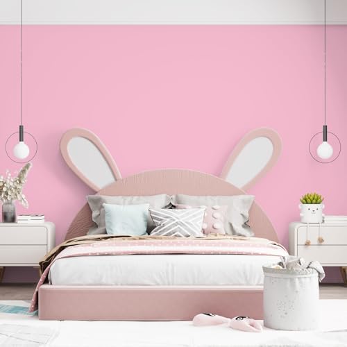 Pink Peel and Stick Wallpaper 15.7"x118" Solid Colour Contact Paper Modern - Image 6