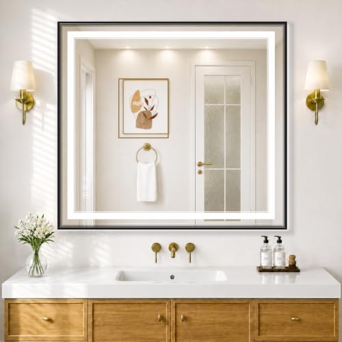 36"x36" LED Bathroom Mirror by MYSUNORIA
