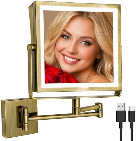 Ruacq Wall Mounted Makeup Mirror by Ruacq