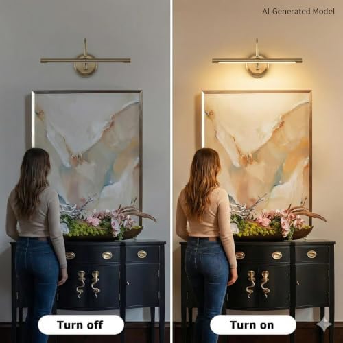 JOOSENLUX 16.5" Brass Picture Light Hardwired, Adjustable LED Art Display - Image 6