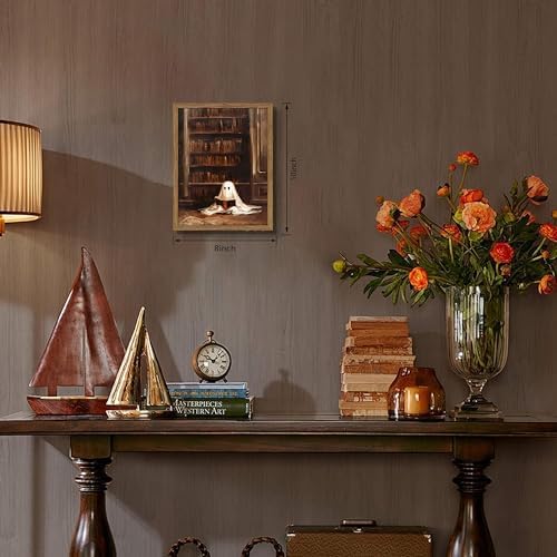 Framed Vintage Library Ghost Wall Art - Image 3