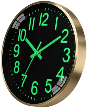Wall Clock 12 inches, Accurate time, Metal Frame by Unknown
