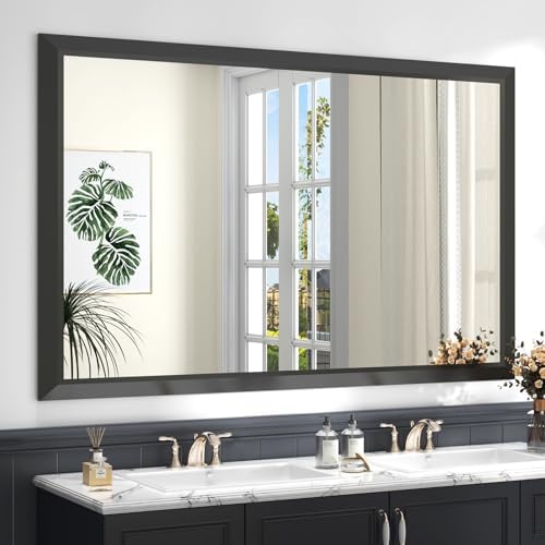 SMIROR 55x40 Matte Black Bathroom Vanity Mirror by SMIROR